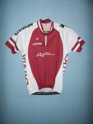 LETÓNIA (e) CAMISA DE CICLISMO DA SELEÇÃO NACIONAL